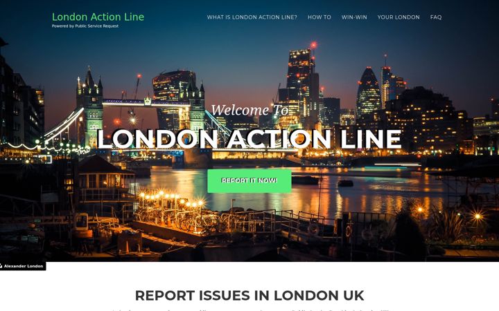 Screenshot von londonactionline.uk