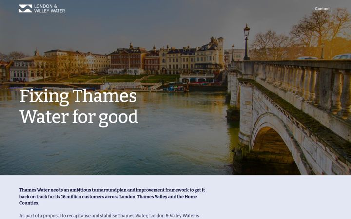 Screenshot of londonandvalleywater.com