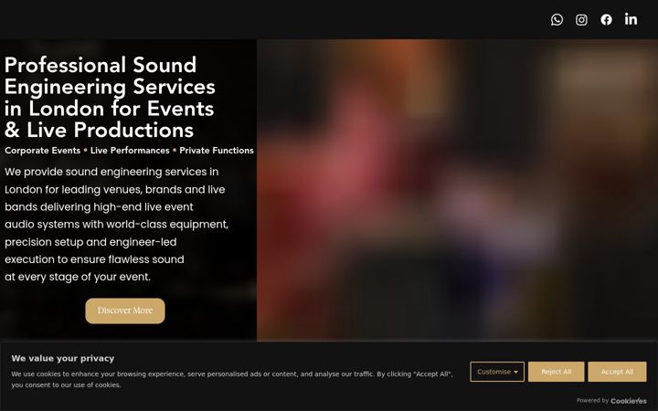Screenshot of londonaudiosolutions.com