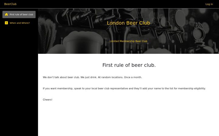 Screenshot of londonbeerclub.uk