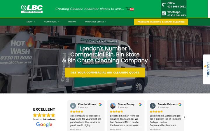 Screenshot of londonbincleaning.com