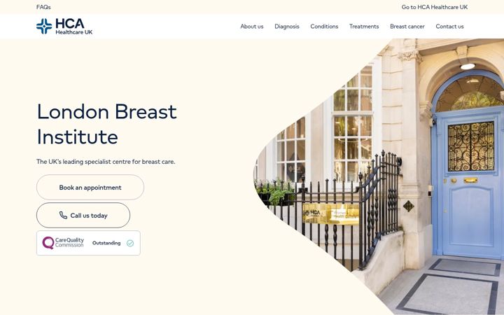 Screenshot of londonbreastinstitute.co.uk