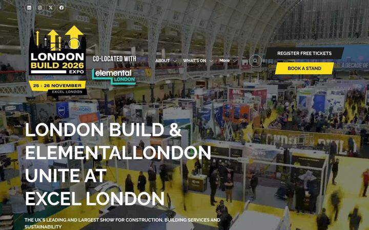 Screenshot of londonbuildexpo.com