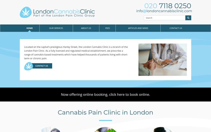 Screenshot of londoncannabisclinic.com