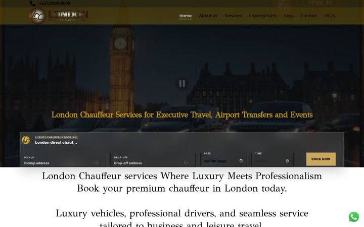 Screenshot of londondirectchauffeurs.com