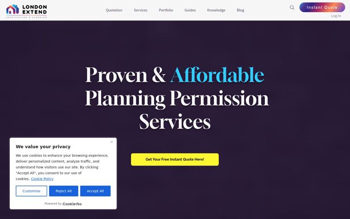 Screenshot of londonextend.com