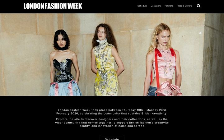 Screenshot of londonfashionweek.co.uk