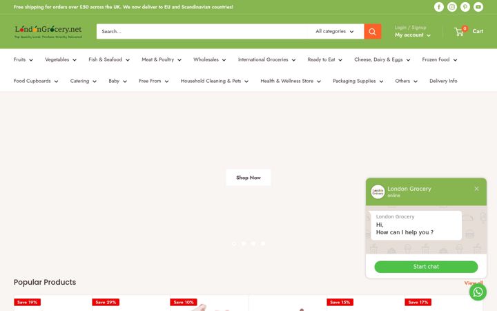 Screenshot of londongrocery.net