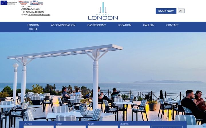 Screenshot of londonhotelathens.com