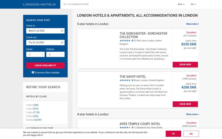 Screenshot ta' londonhoteldeal.net