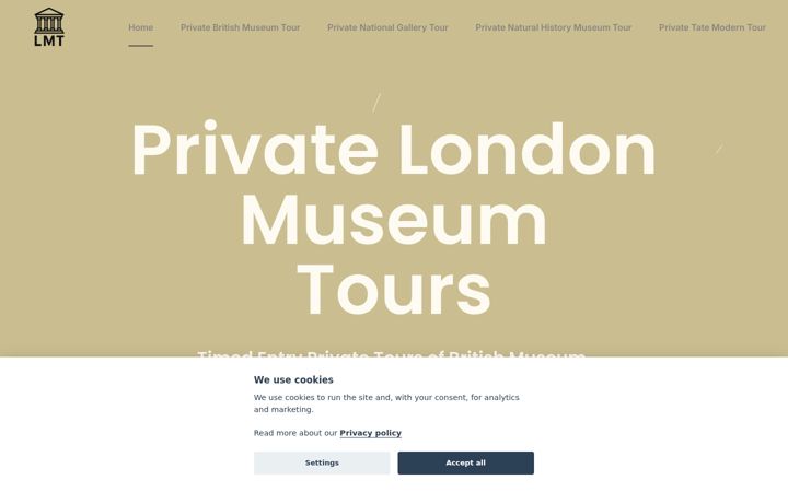 Screenshot of londonmuseumtours.com