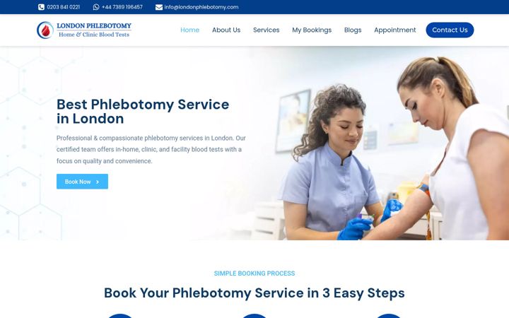 Screenshot of londonphlebotomy.com