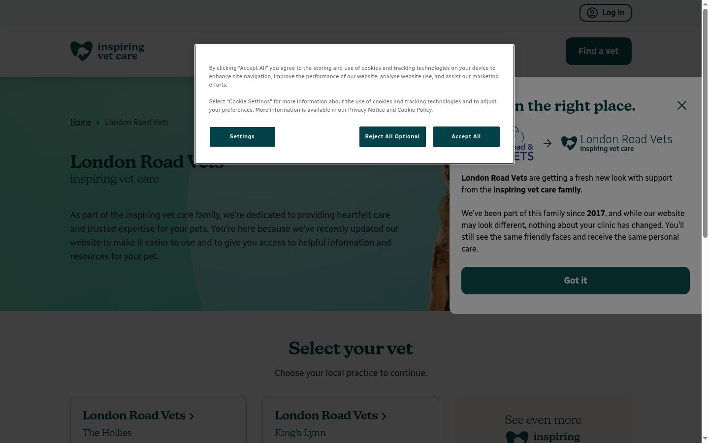 Screenshot of the consent banner shown before any interaction