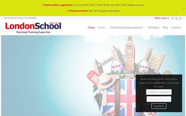 Screenshot of londonschool.fi.it
