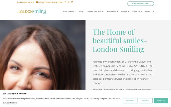 Screenshot of londonsmiling.com