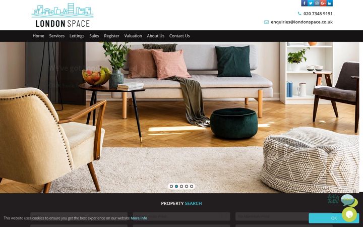 Screenshot of londonspace.co.uk