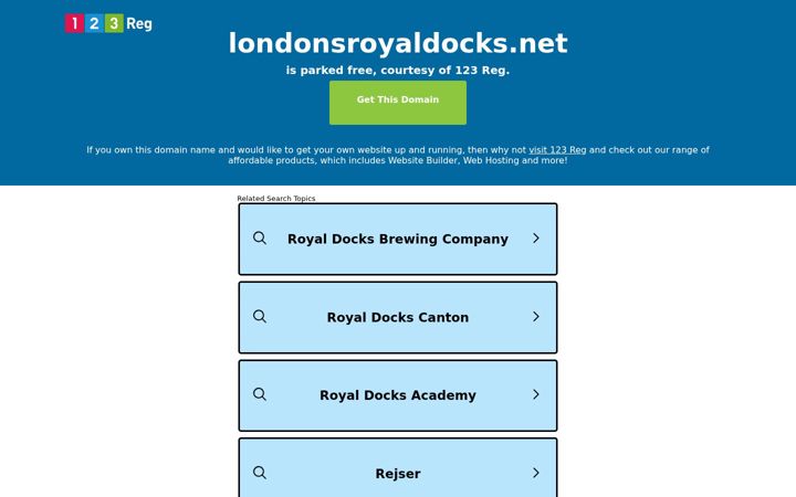 Screenshot of londonsroyaldocks.net