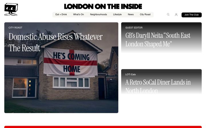 Screenshot of londontheinside.com