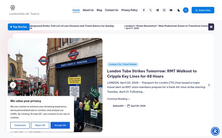 Screenshot of londonvibe.uk