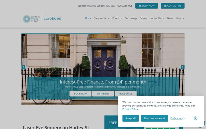 Screenshot of londonvisionclinic.com