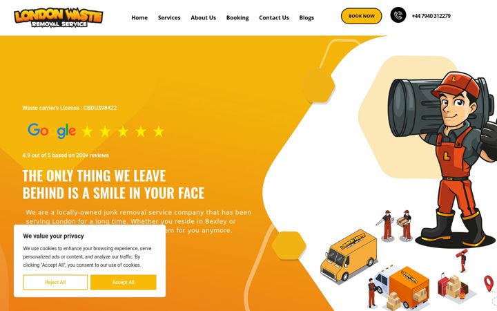 Screenshot of londonwasteremovalservice.co.uk