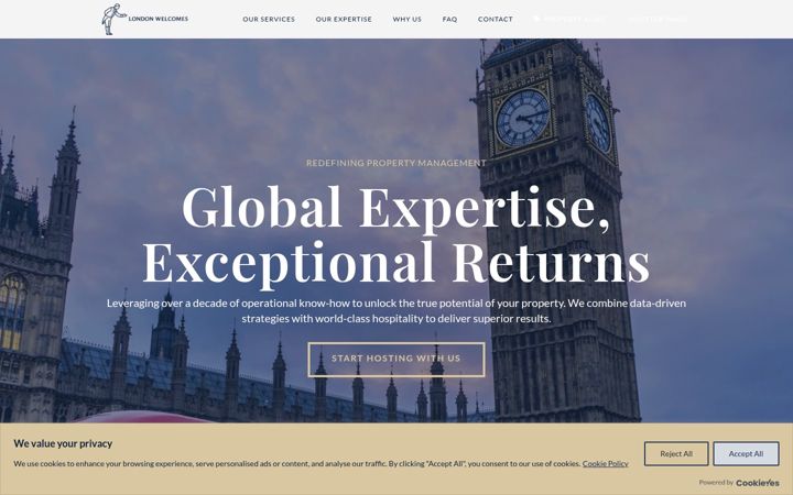 Screenshot of londonwelcomes.com