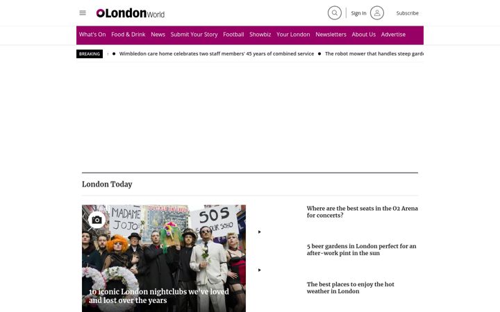Screenshot di londonworld.com