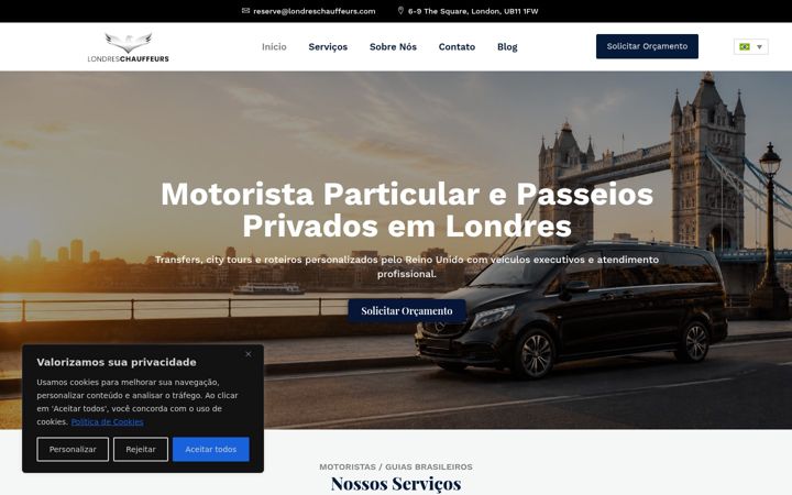 Screenshot of londreschauffeurs.com