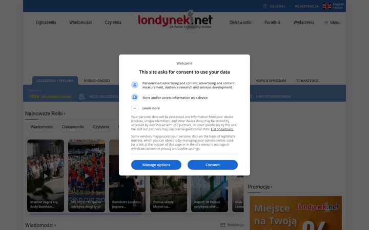 Screenshot of londynek.net
