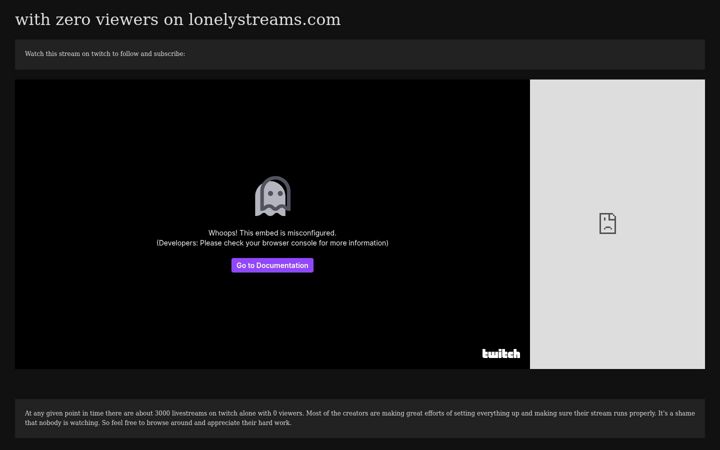 Screenshot of lonelystreams.com
