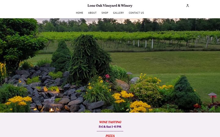 Screenshot of loneoakwinery.org