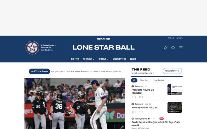 Screenshot of lonestarball.com