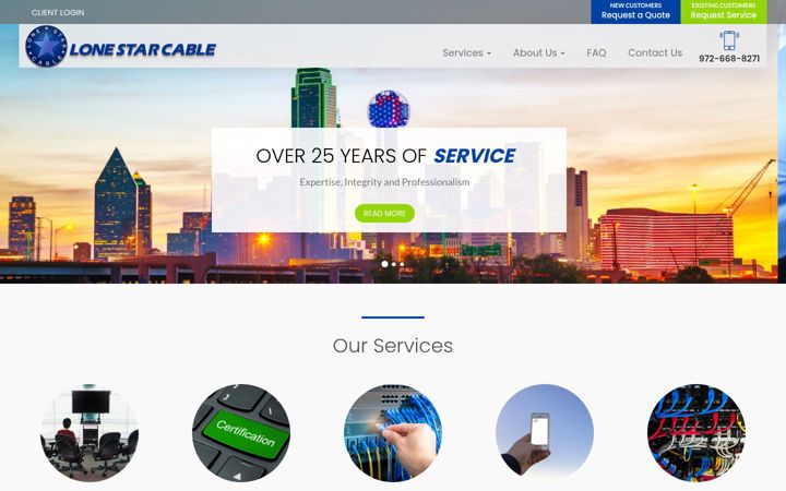 Screenshot of lonestarcable.com
