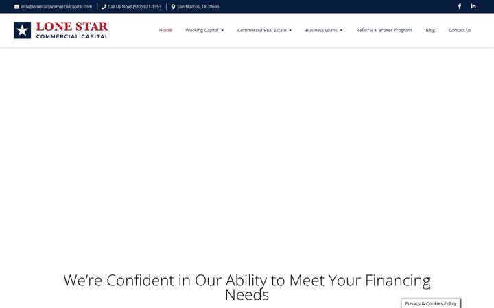 Screenshot of lonestarcommercialcapital.com