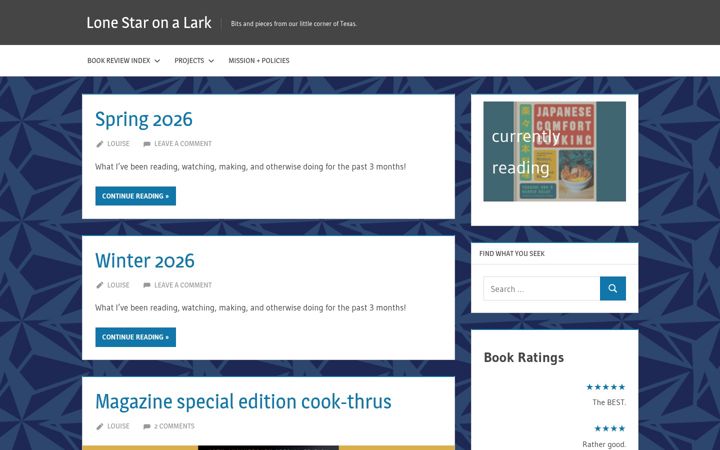 Screenshot of lonestaronalark.com