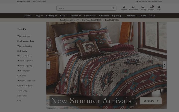 Screenshot of lonestarwesterndecor.com