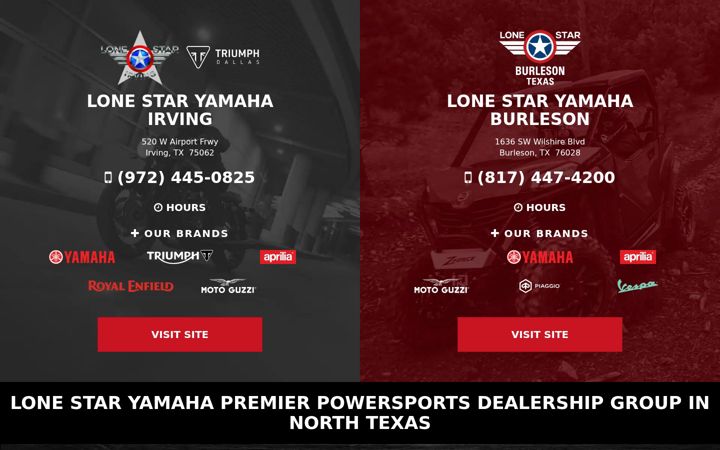 Screenshot of lonestaryamaha.com