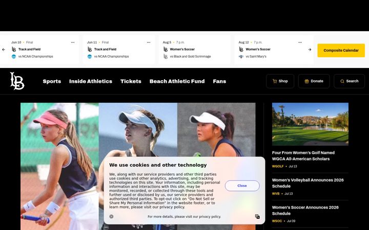 Skærmbillede af longbeachstate.com