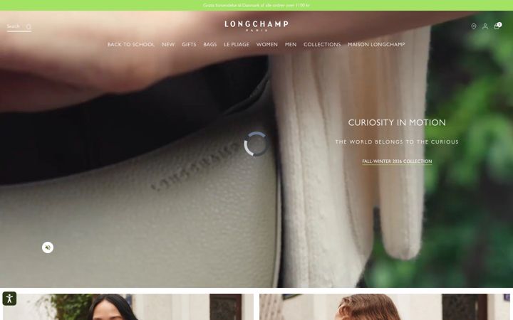 Skjámynd af longchamp.com