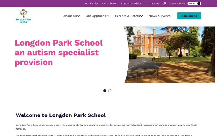 Screenshot of longdonparkschool.co.uk