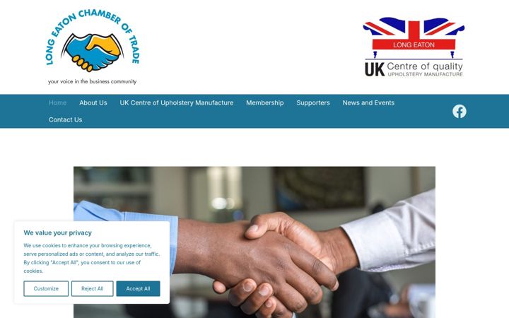 Screenshot of longeatonchamber.org.uk