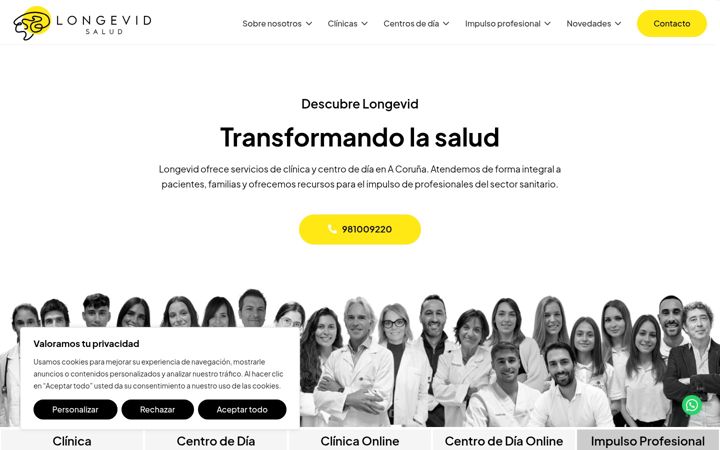 Screenshot of longevid.es