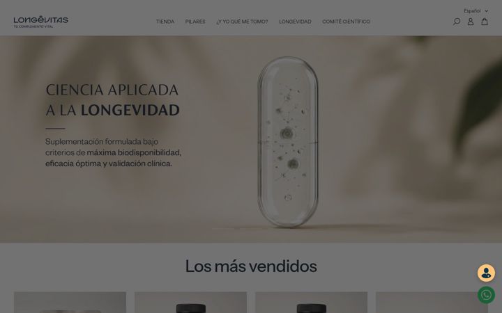 Screenshot of longevitas.es