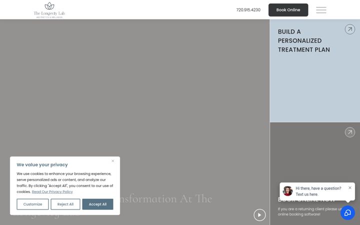 Screenshot of longevitylabwellness.com