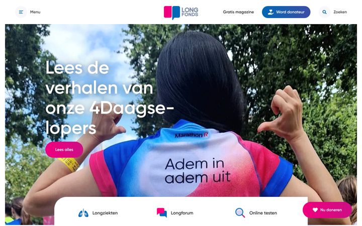 Screenshot of longfonds.nl