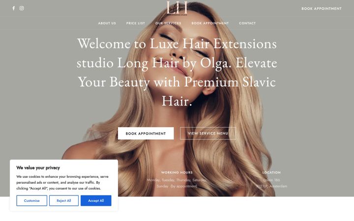 Screenshot of longhairbyolga.nl