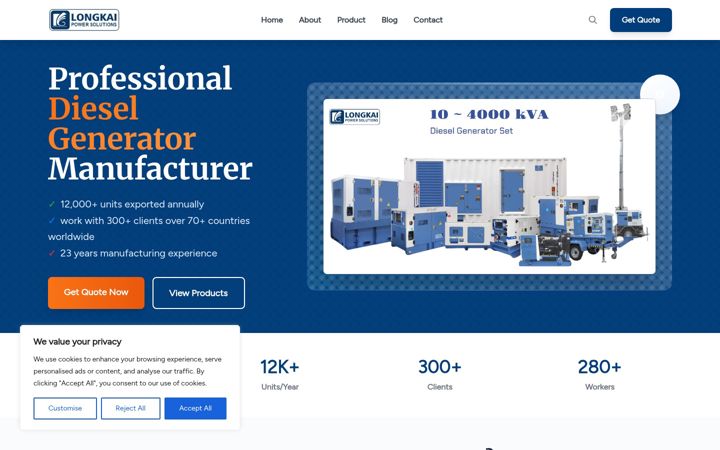 Screenshot of longkai-power.com