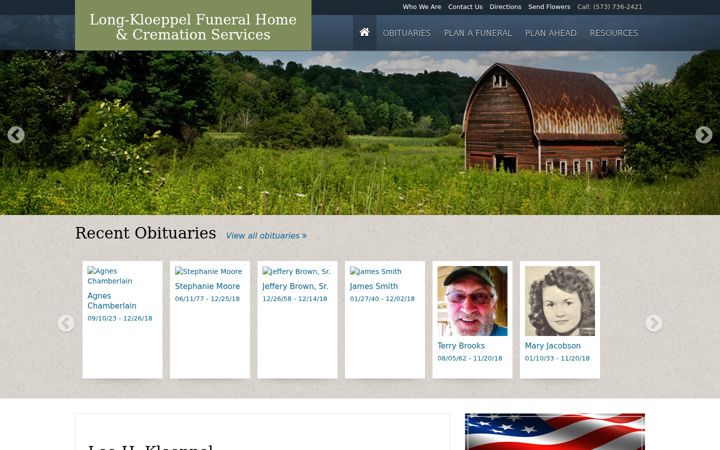 Capture d'écran de longkloeppelfuneralhomes.com