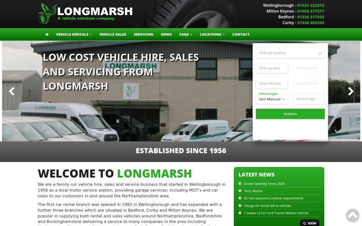 Screenshot of longmarshltd.co.uk