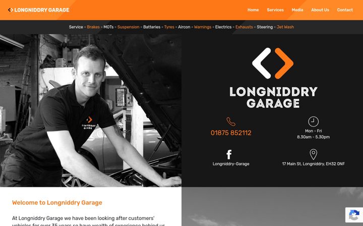 Screenshot of longniddrygarage.com